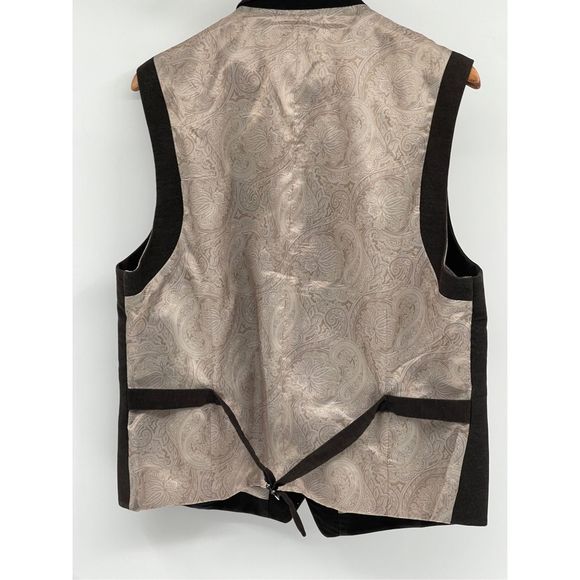 Greg Norman Waistcoat Suit Vest Men Size 44 Brown Button Down - Picture 4 of 10